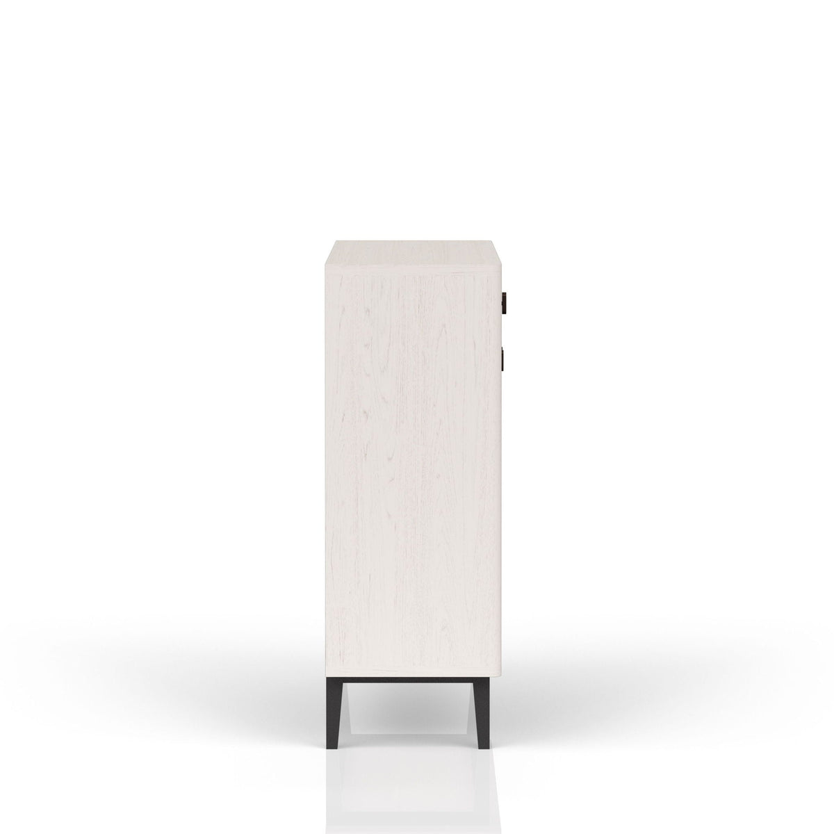 Bar Cabinet With Large Storage and Soft-Close Doors - White & Pecan