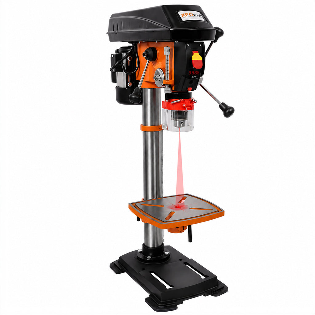 12" Swing Benchtop Drill Press with Laser & Digital Meter - Steel