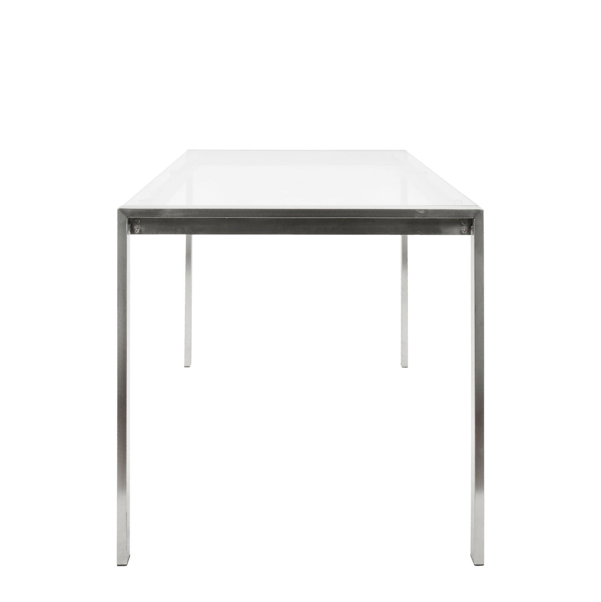 Fuji Modern Dining Table with Glass or Wood Top - Multiple Colors