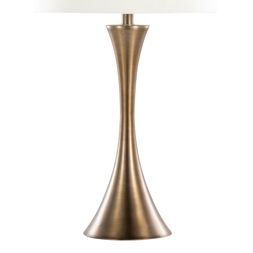 Contemporary Elegant Table Lamp Set with 3-Way Switch - Pearl Silver or Bronze
