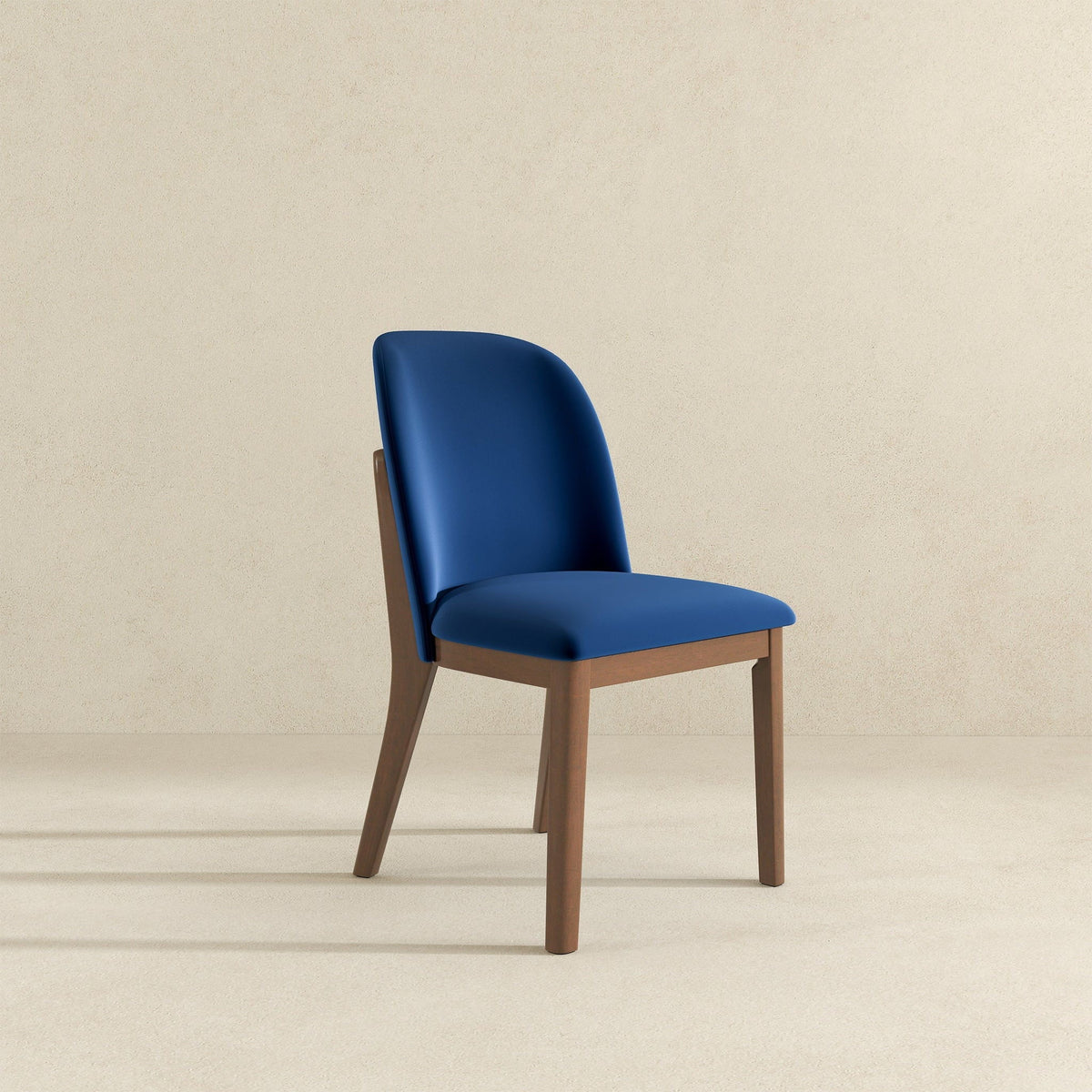 Comfort Dining Chair Set of 2 with Solid Wood Legs - Beige, Orange, Blue, Green