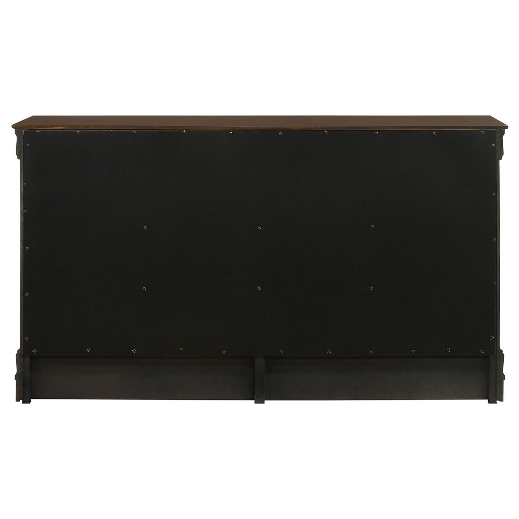 Louis Philippe 6-drawer Dresser Cappuccino