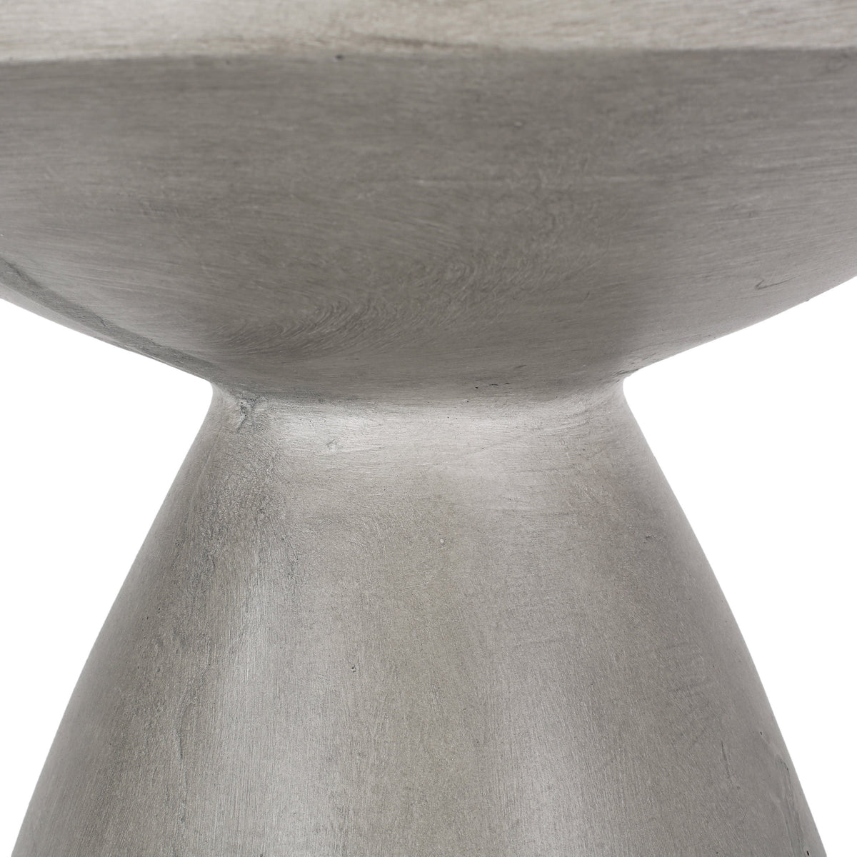 Lightweight Concrete Outdoor Side Table with Modern Design - Light Grey