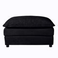 Luxury Chenille Ottoman with Double-Layer Cushion - Chenille