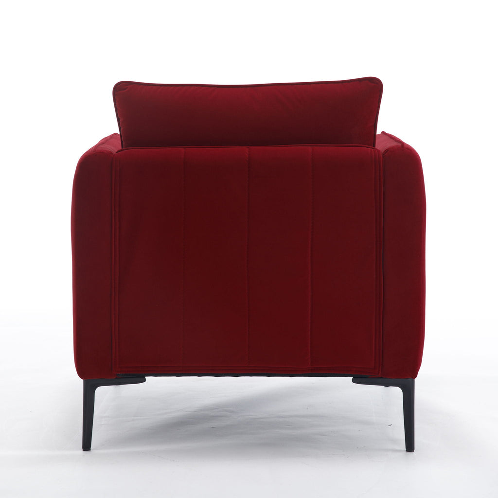 Accent Chair with Removable Pillow - Dark Green or Dark Red