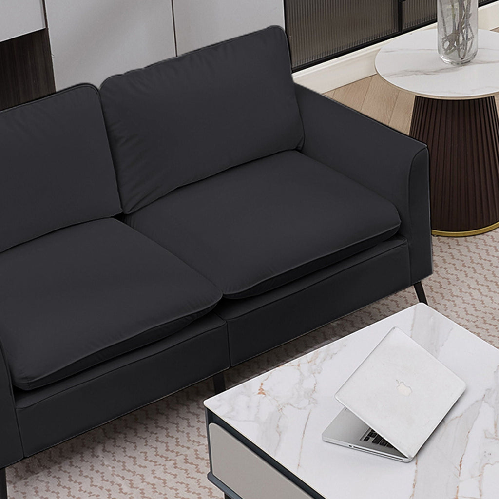 Upholstered Loveseat with Plush Headrest - Multiple Colors