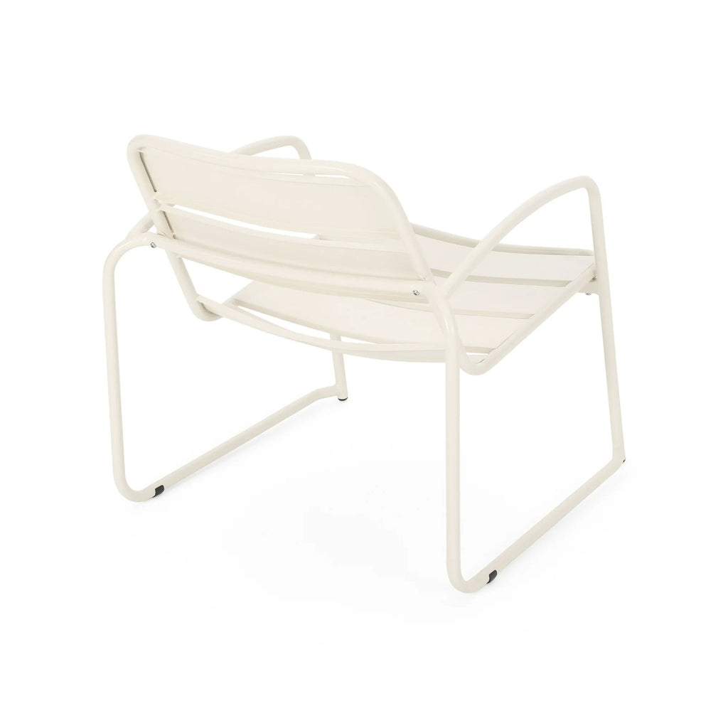 Conrad Chat Set Patio Furniture with Powder-Coated Iron Frames - Black