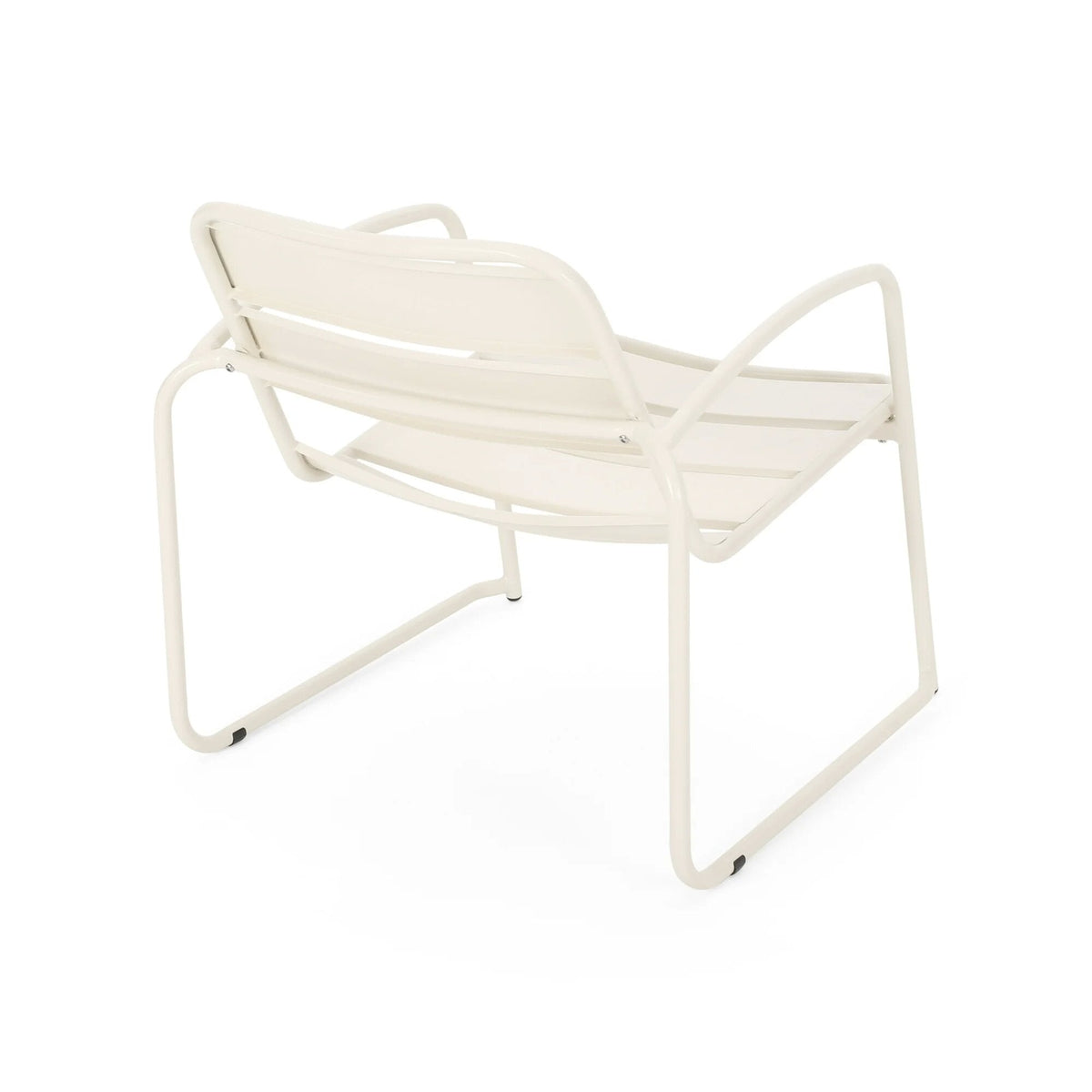 Conrad Chat Set Patio Furniture with Powder-Coated Iron Frames - Black