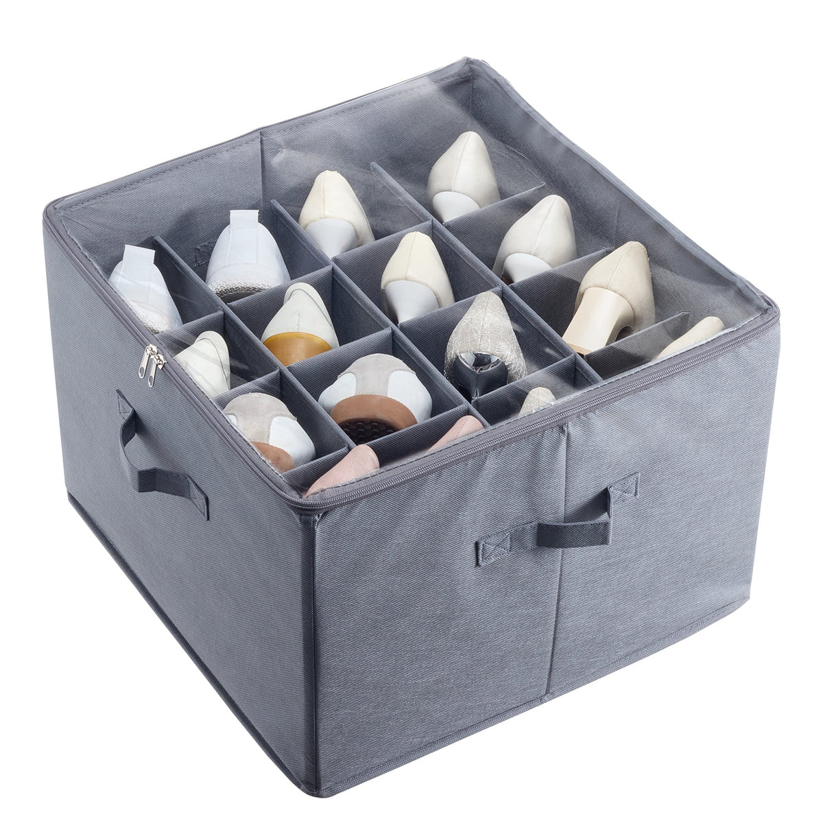 Under Bed Shoe Storage Organizer with Clear Window - Bedroom Storage
