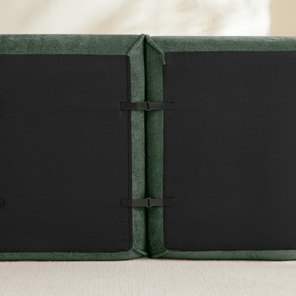 Armless Sofa Velvet-Green