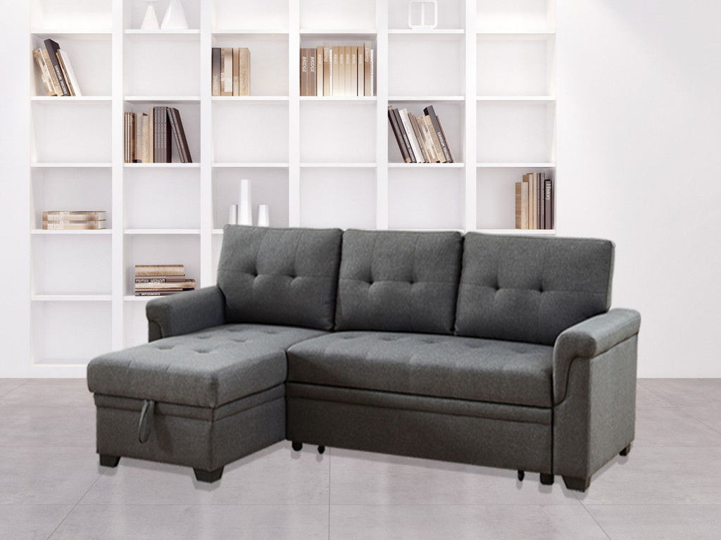 Destiny Reversible Sleeper Sectional Sofa With Storage Chaise