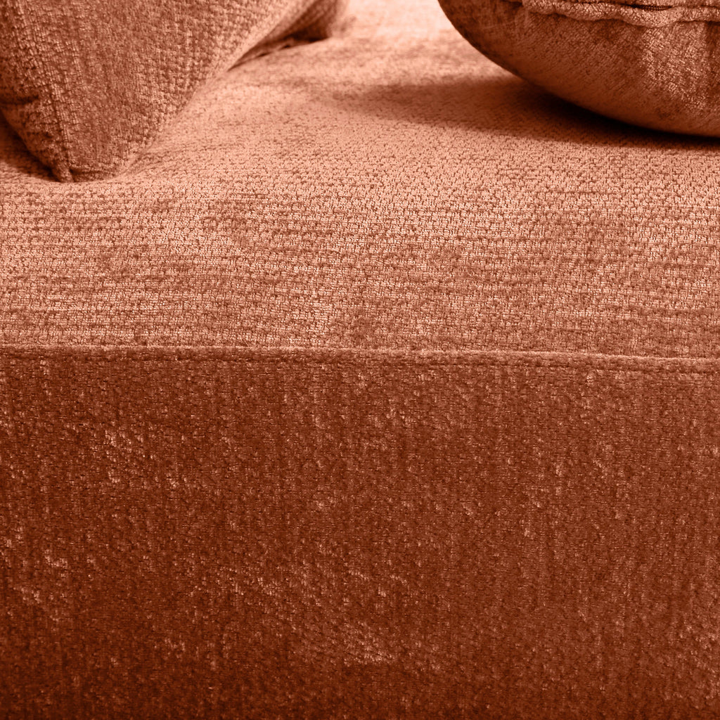 Modern Curved Sectional Sofa with Chaise Lounge - Orange or Beige