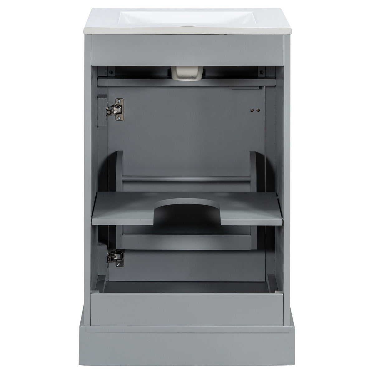 Elegant Bathroom Vanity with Ceramic Sink and Soft-Close Door - Multiple Colors