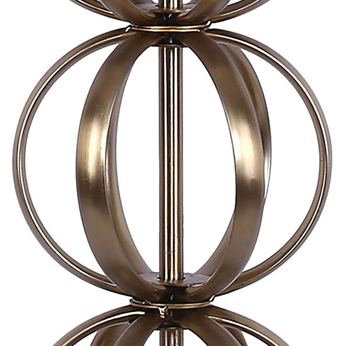 Contemporary Table Lamp Set with Wire Orb Design - Gold / White