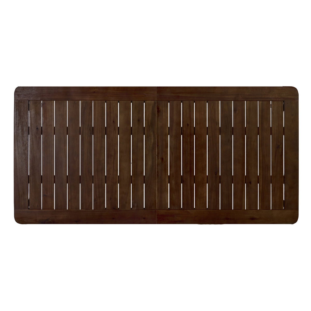 Rectangular Acacia Outdoor Dining Table with Slatted Top - Natural Wood