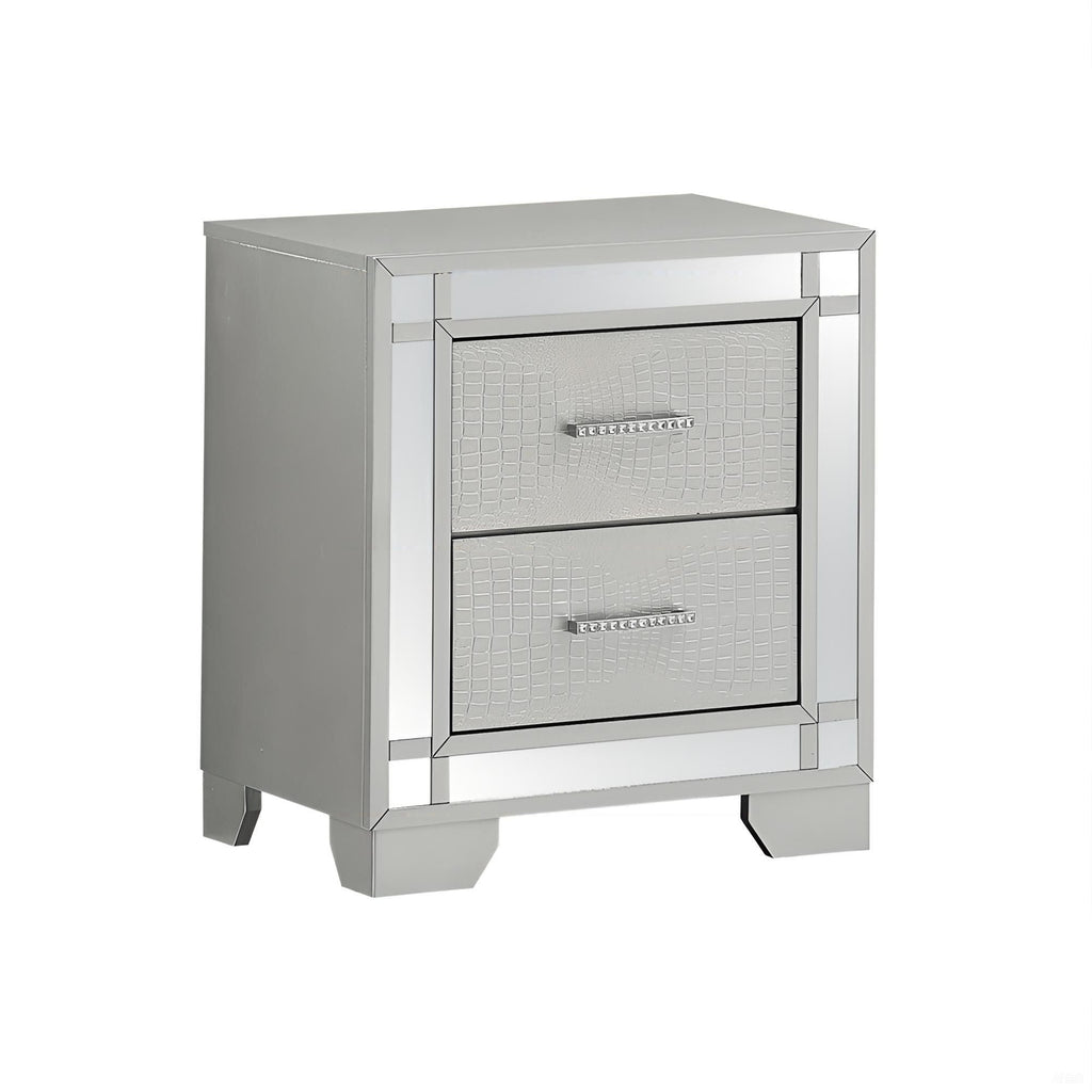 Silver Champagne Nightstand with Durable Construction - Madison