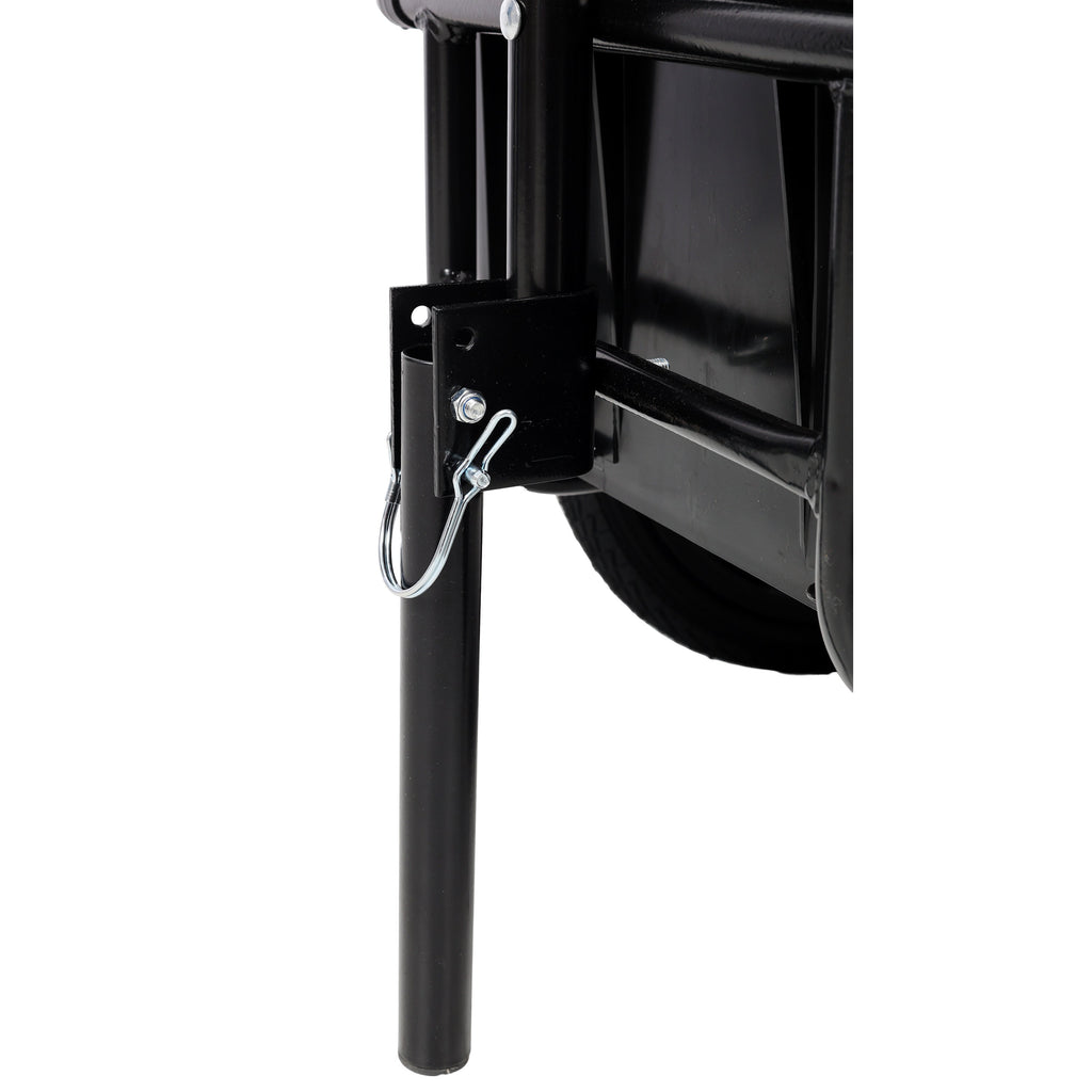 Bike Cargo Trailer with Support Bar and Waterproof Cover - Black