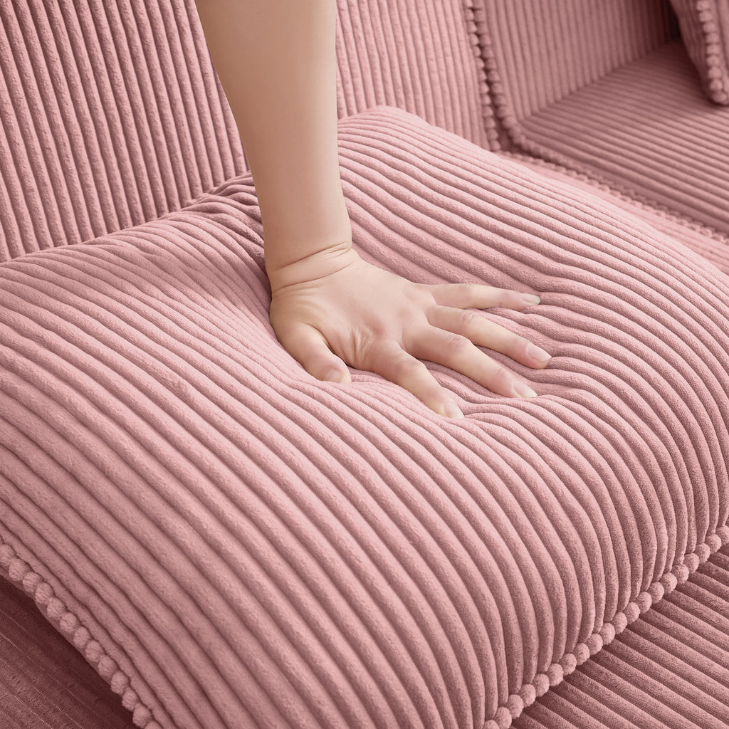 Modular 4 Seat Boneless Sofa with Cloud-Like Comfort - Corduroy