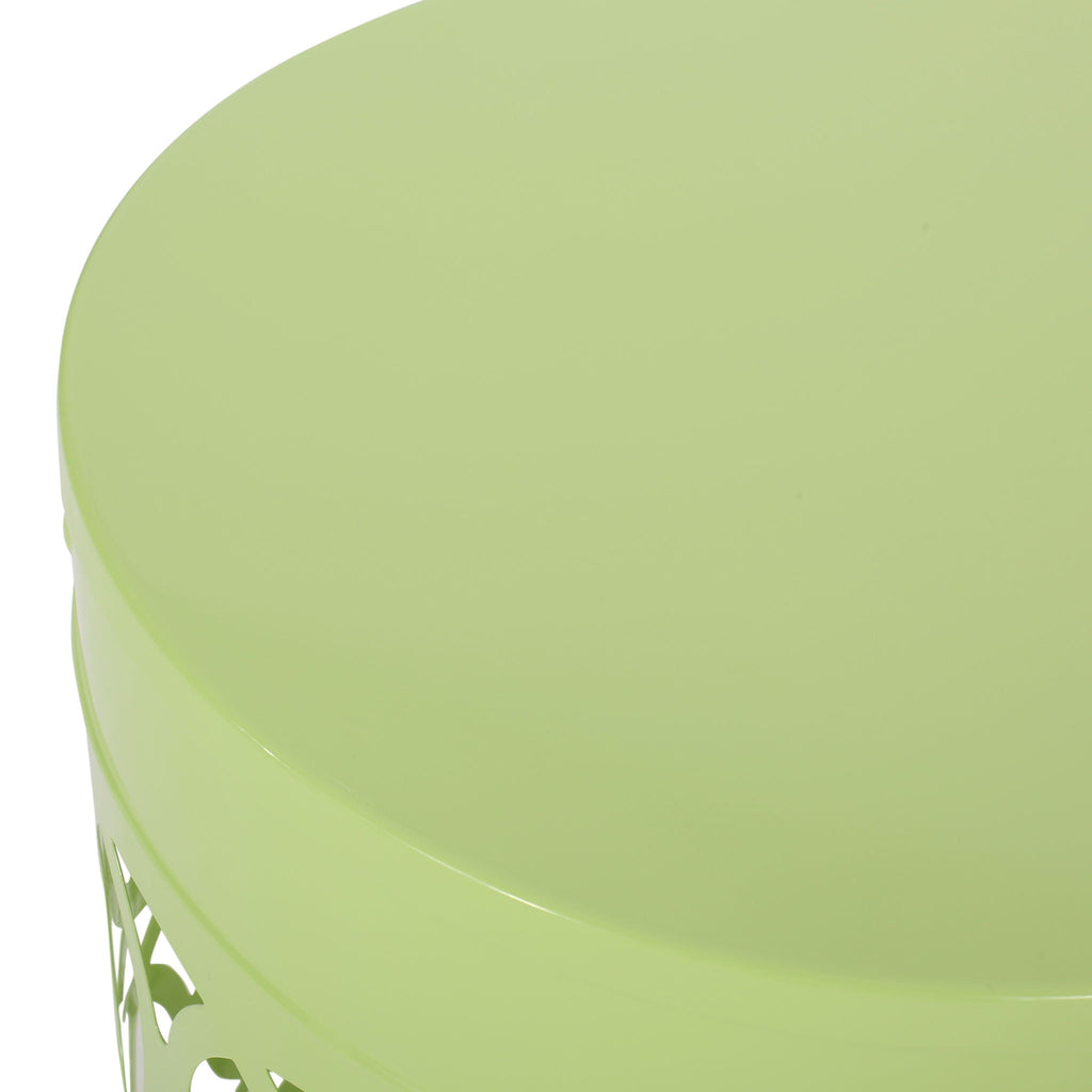 Outdoor Metal Large End Table with Modern Design - Multiple Colors