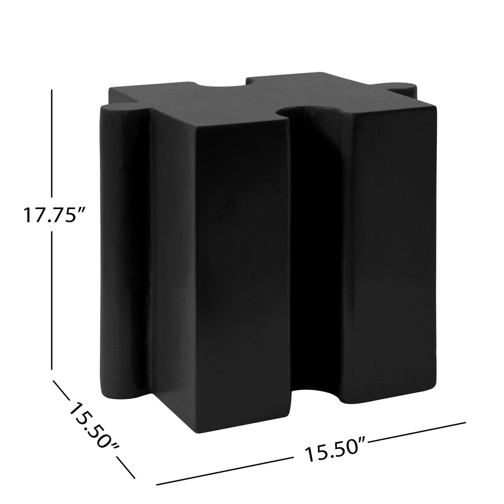 3-Piece Artistic Puzzle Table Set with Modular Design - Multiple Colors