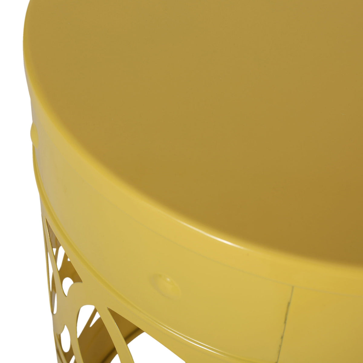 Outdoor Metal Large End Table with Modern Design - Multiple Colors