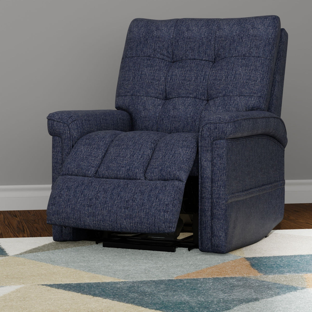 Velour Power Lift Chair with Lift Assist - Blue