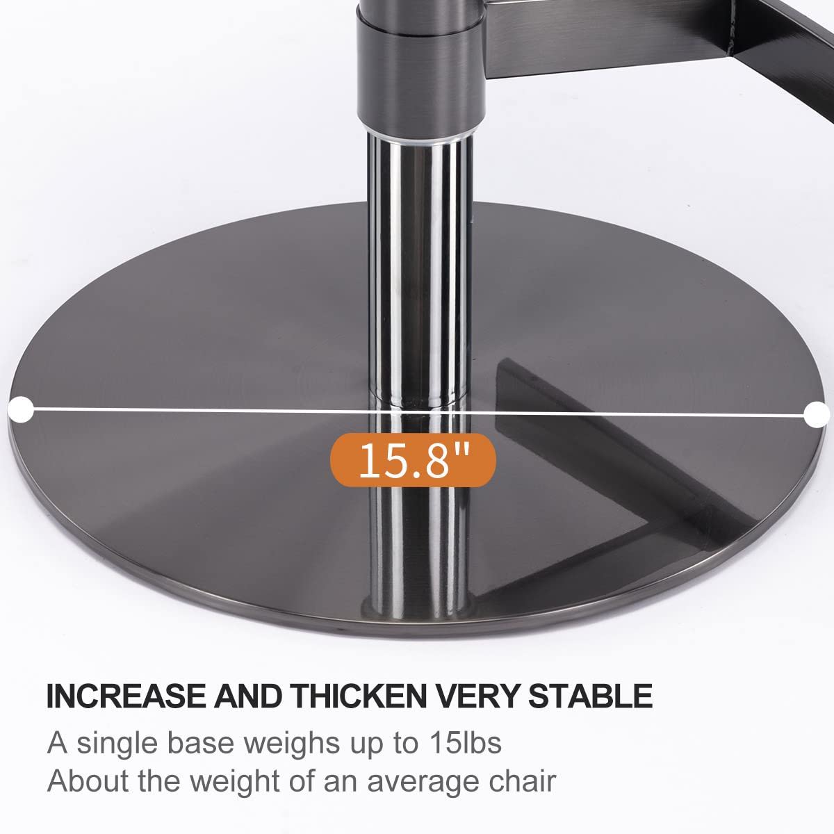 Titanium Stainless Steel Bar Stool with Backrest