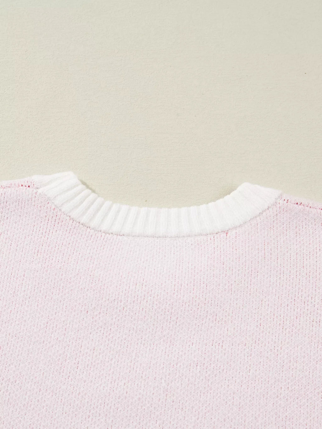 Cherry Pattern Drop Shoulder Sweater