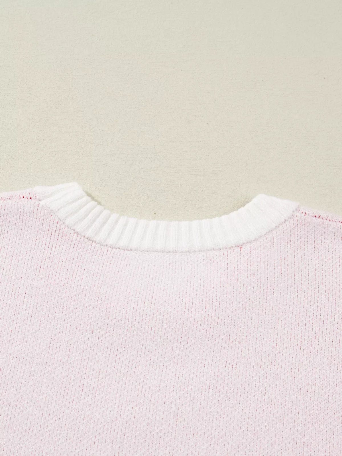 Cherry Pattern Drop Shoulder Sweater