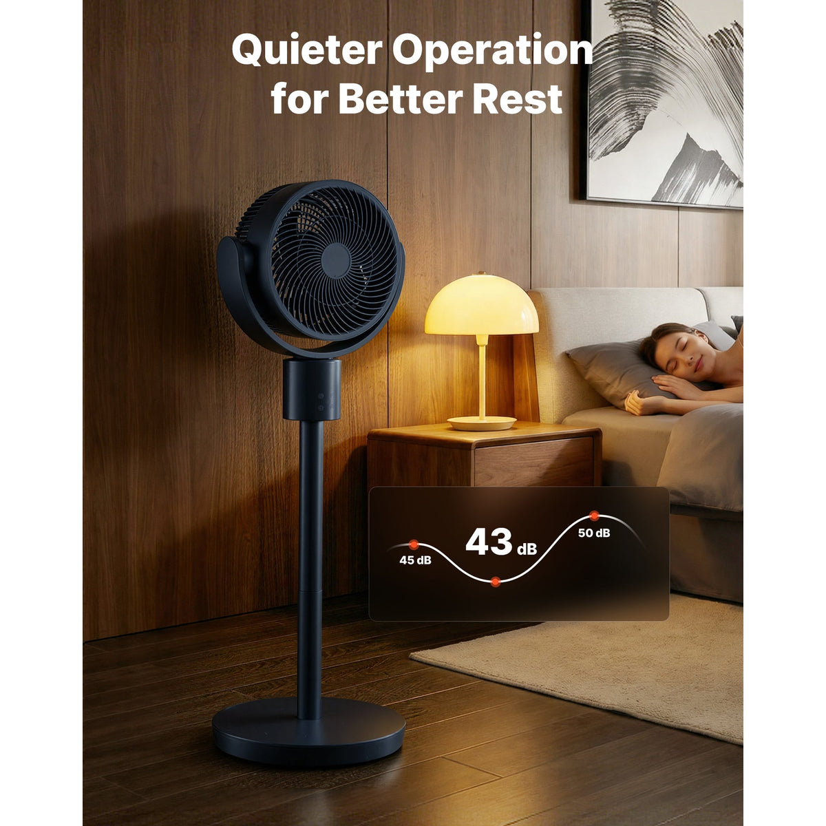 7-Inch Pedestal Fan with Oscillating Standing Design