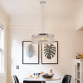 Modern Crystal Chandelier with Crystal Accents - 19 Inch
