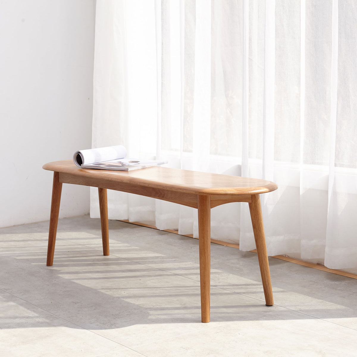 Dining Bench with Versatile Sizing - Light Brown or Dark Brown