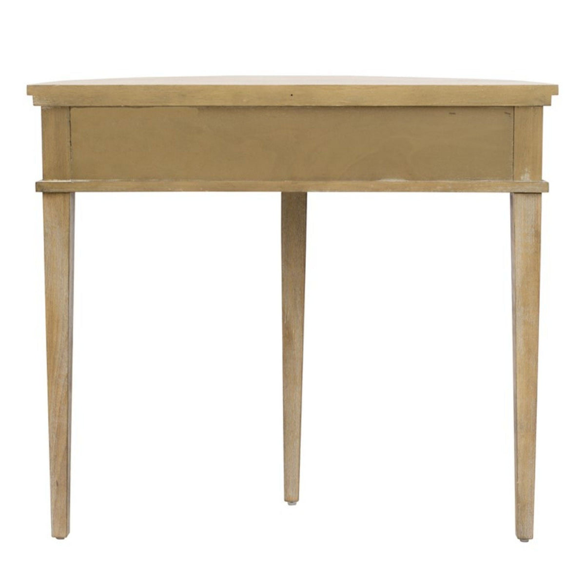 Vintage Inspired Storage Console Table with Fluted Doors - Light Brown