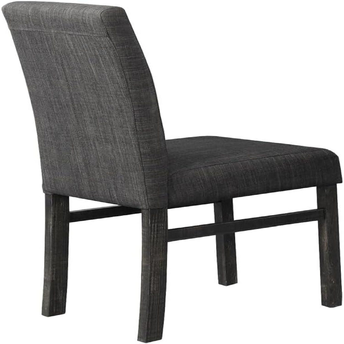 Transitional Upholstered Dining Chair Set with Engineered Wood Frame - Dark Gray or Beige