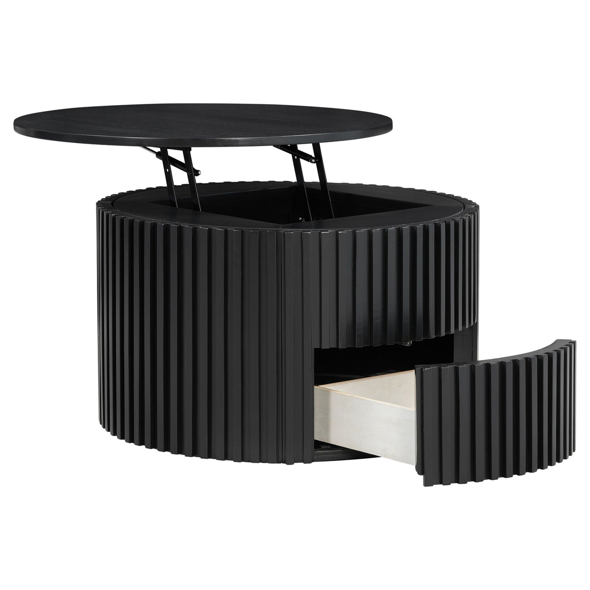 Round Lift Top Coffee Table with Hidden Storage - Multiple Colors