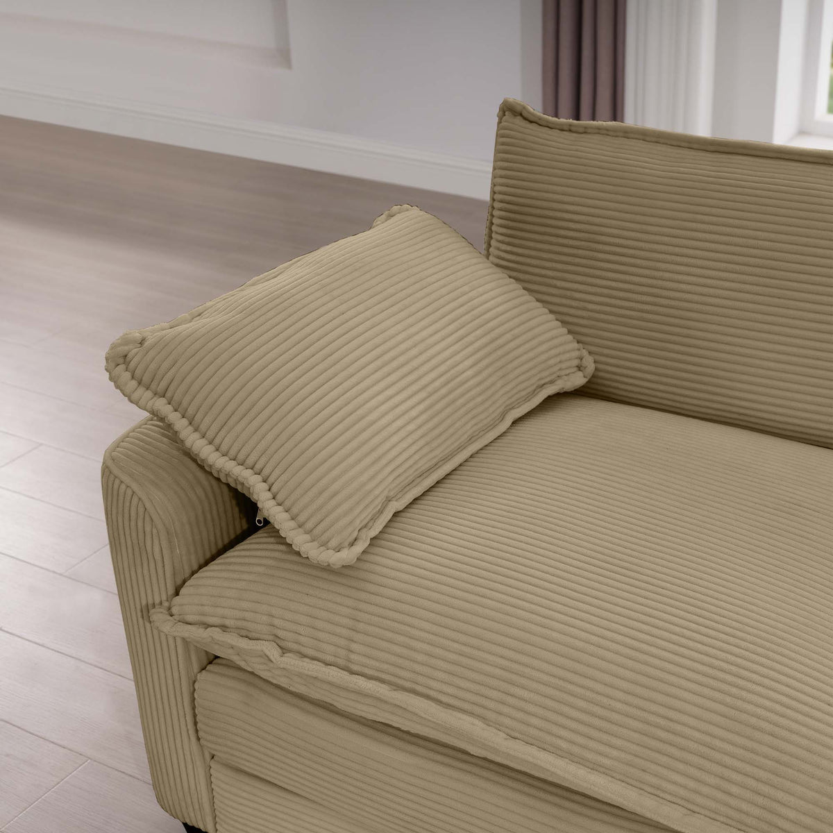 Modern Comfortable Single Chair & Ottoman with Deep Seat - Multiple Colors