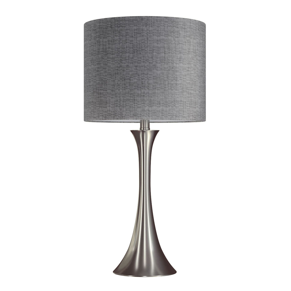 Contemporary Semi Gloss Table Lamp Set of 2 with Hourglass Design - Multiple Colors