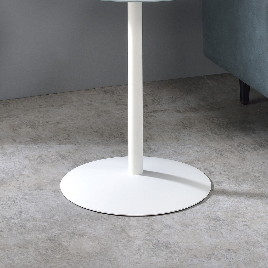 Marble Textured Top End Table - Circa Collection - White, Black, Gray