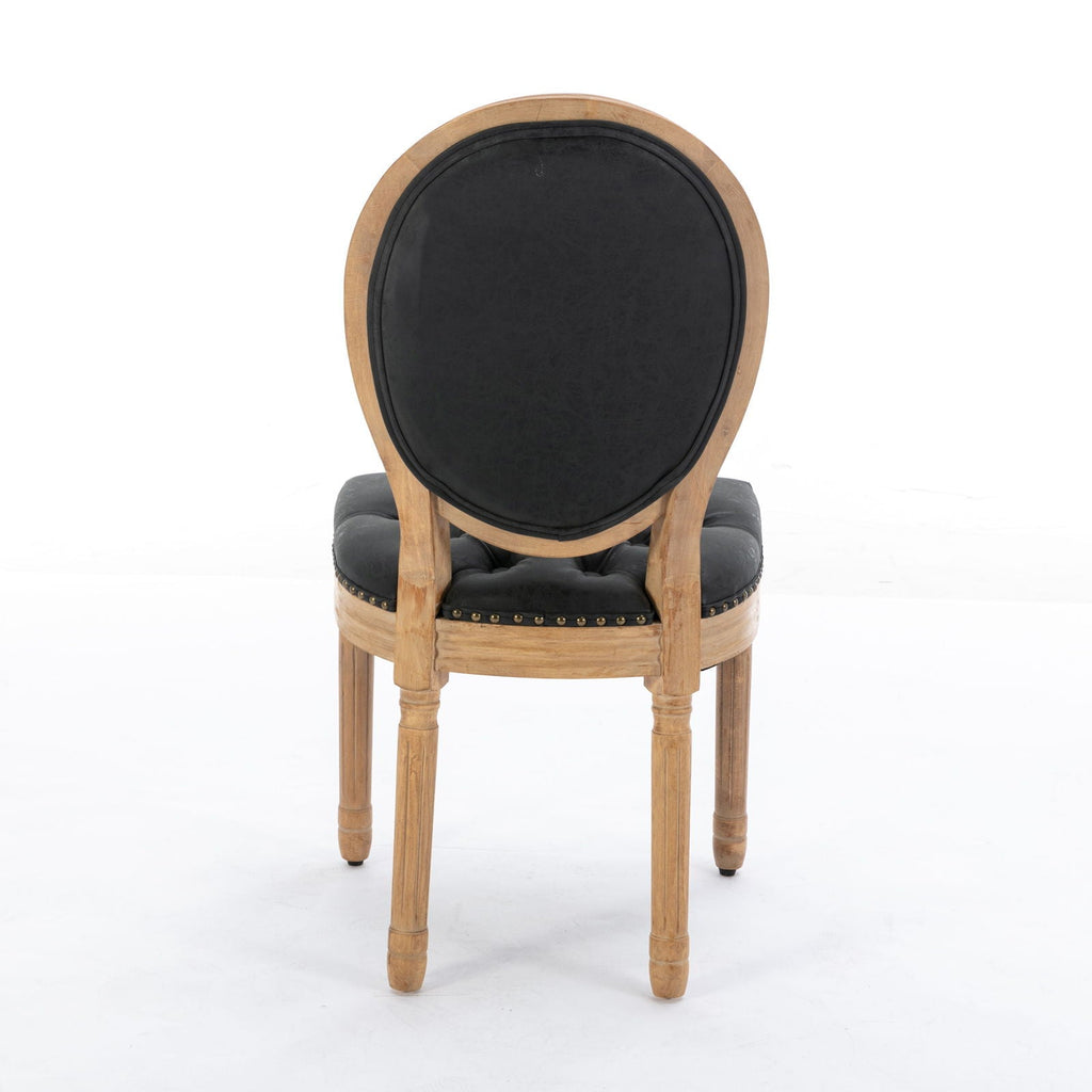 French Style Solid Wood Dining Chair with Nailhead Trim - Multiple Colors