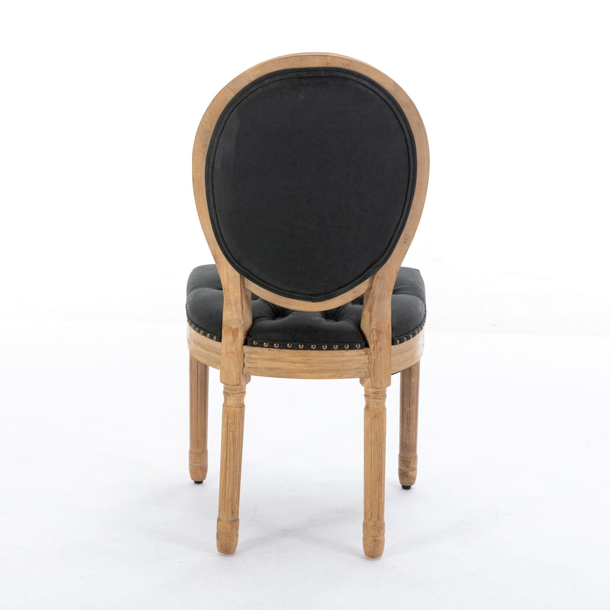 French Style Solid Wood Dining Chair with Nailhead Trim - Multiple Colors