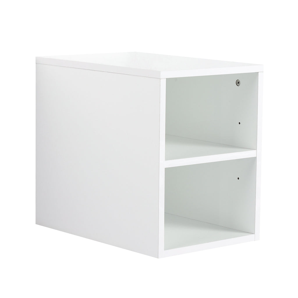 12 Inch Small Wall Mounted Storage Shelves with Glossy Finish - Glossy White