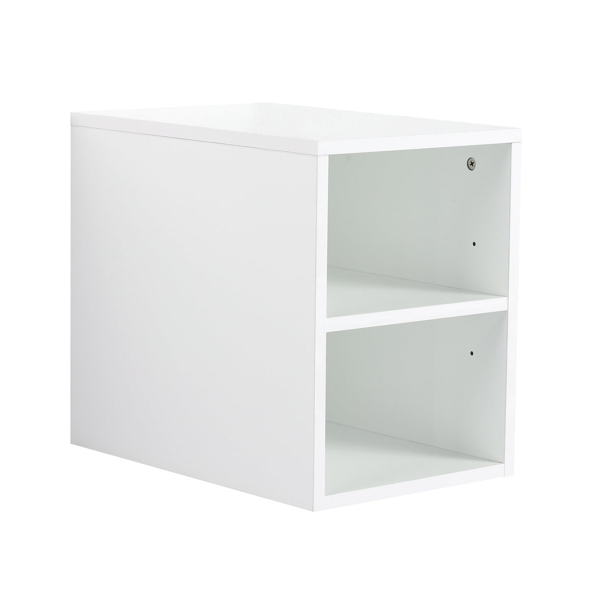 12 Inch Small Wall Mounted Storage Shelves with Glossy Finish - Glossy White