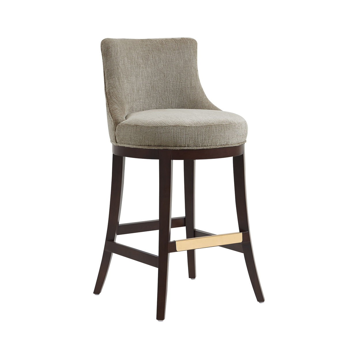 Bar Height Barstool with Backrest - Green, Light Brown, or Beige