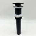Bathroom Sink Drain Without Overflow with Pop Up Stopper - Matte Black or Gunmetal