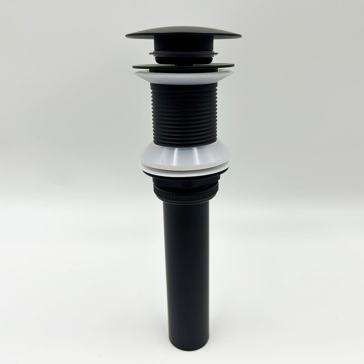 Bathroom Sink Drain Without Overflow with Pop Up Stopper - Matte Black or Gunmetal
