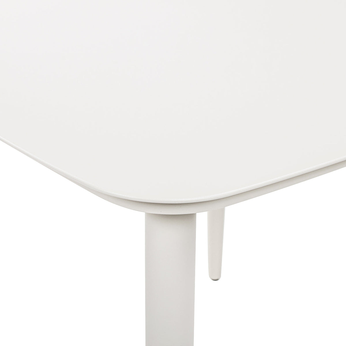 Santorini 33.5" Square Outdoor Patio Table with Durable Aluminum Frame - White