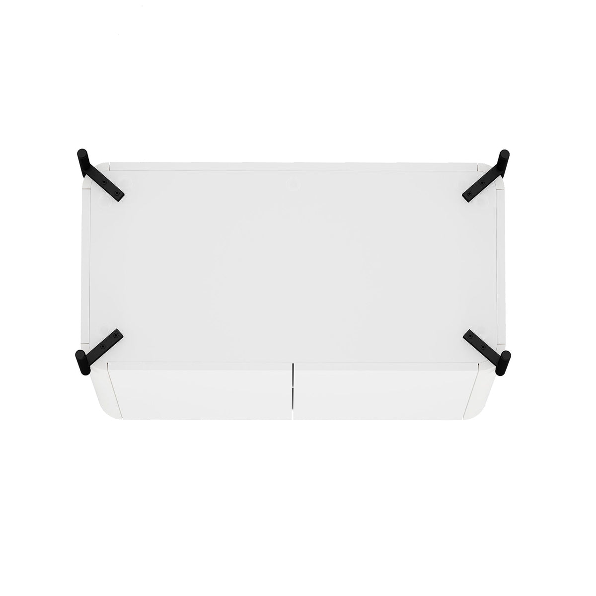 Abbey Accent Cabinet with Soft Close Doors and Rounded Edges - White or Light Brown
