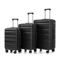 Durable ABS Hard Case Luggage Set with Combination Lock - Dark Gray