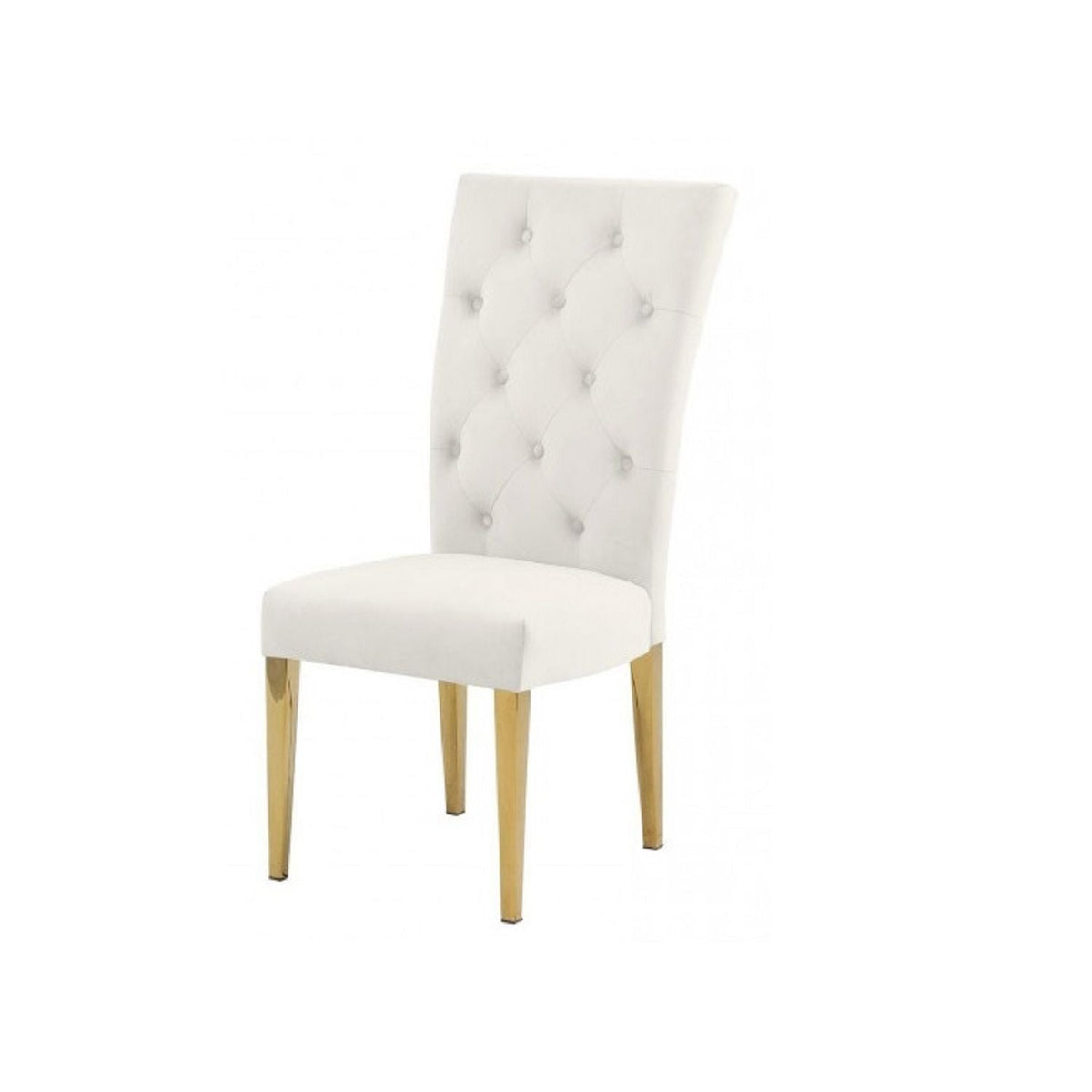 Modern Upholstered Dining Chair Set with Tufted Back - Multiple Colors
