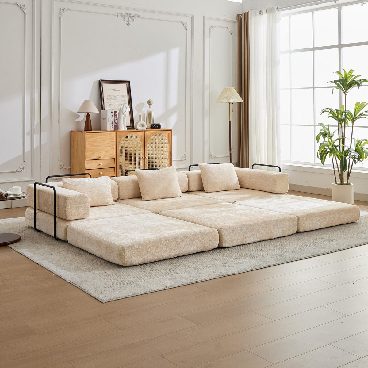 Convertible Floor Sofa Bed with Modular Design - Multiple Colors